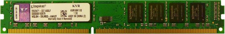 Image du produit Kingston ValueRAM (1 x 8GB, 1600 MHz, RAM DDR3, DIMM)