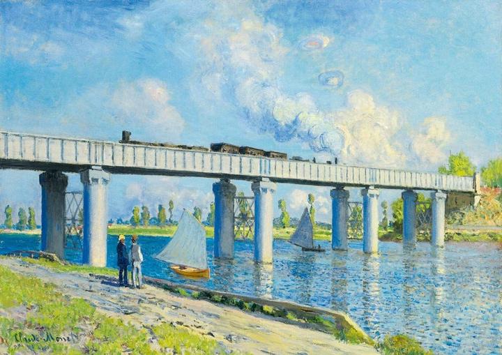 Actual product image Bluebird Puzzle 1000 View of the Railway Bridge in Argenteuil, Claude Monet (1000 pieces)