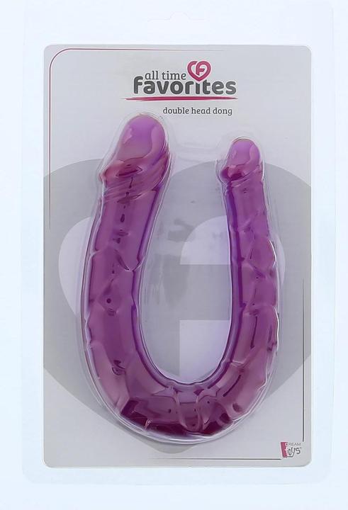 Actual product image Dream Toys Double Head Dildo - Purple