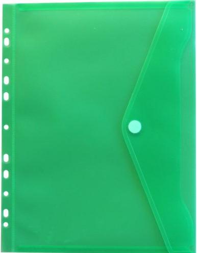 Actual product image Herba-Plastic A4 document pouch with perforation and Velcro fastener 10 pieces green (A4, 10 x)