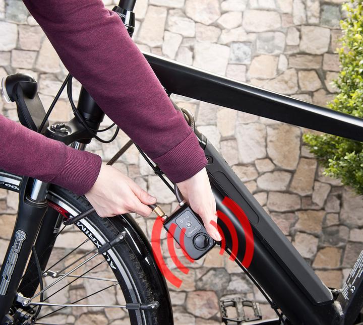 Produktbild Semptec App-gesteuertes Kabelschloss, Bluetooth, Alarm für Fahrrad, Tür u.v.m.