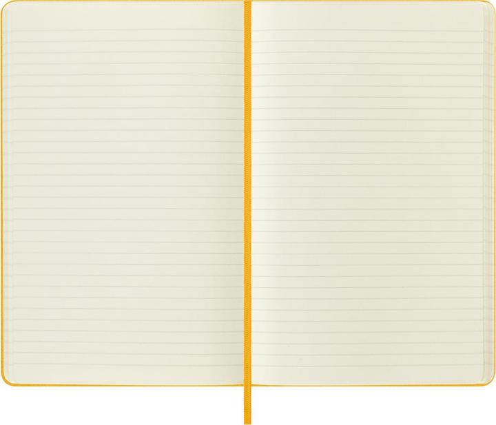Image du produit Moleskine NB LG lin HC Tissu Oran.Jaune (13 x 21 cm, À rayures, Couverture rigide)