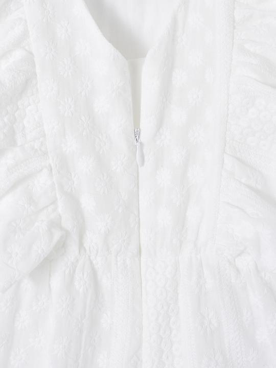Actual product image Vertbaudet Festive short girls' jumpsuit with eyelet embroidery (158)