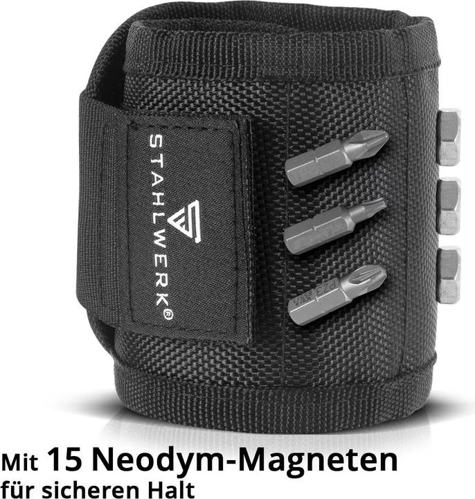 Produktbild Stahlwerk Magnet-Armband für Heim-Handwerker mit Klettverschluss zur Befestigung