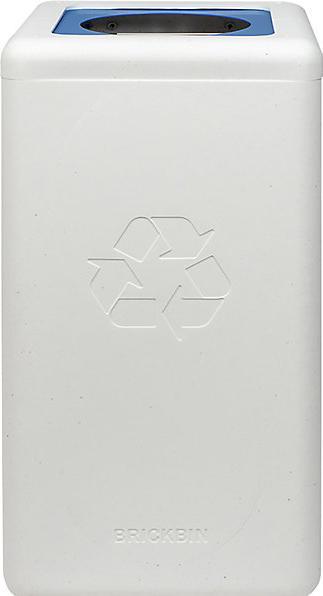 Image du produit ReinigungsBerater Système de tri des déchets BrickBin Bac à papier blanc bleu 65 L Porte-sacs intégré, en plastique (65 l)