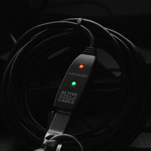 Produktbild Axagon ADR-210 aktives USB-Verlängerungskabel, USB 2.0, USB-A auf USB-A (10 m, USB 2.0)