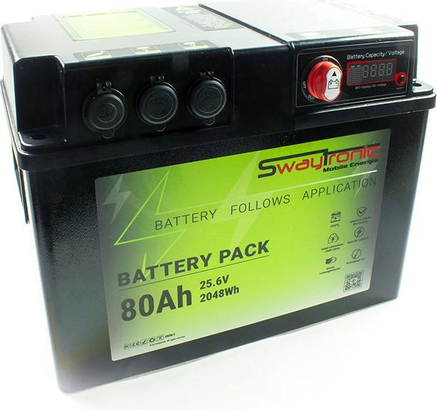 Swaytronic Battery Pack 80Ah 25.6V (25.60 V, 80 Ah)