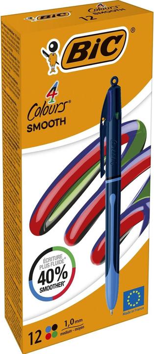 Produktbild Bic Vierfarbkugelschreiber 4-Colours Smooth (Mehrfarbig, 12 x)