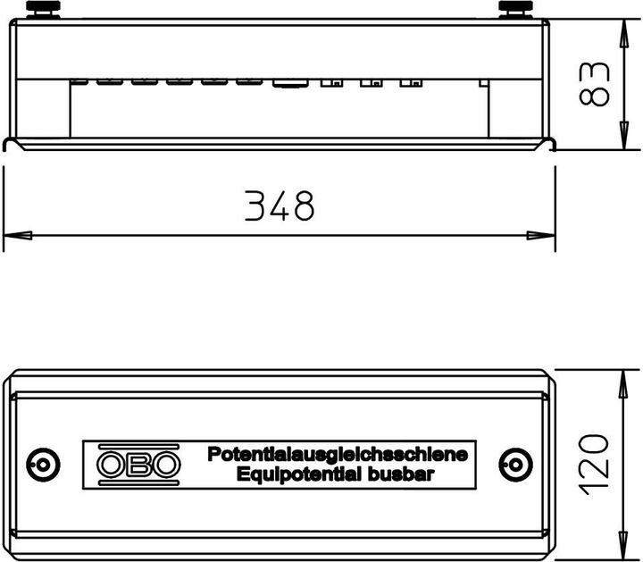 Actual product image OBO Bettermann OBO 1810 Equipotential bonding rail (1 x)