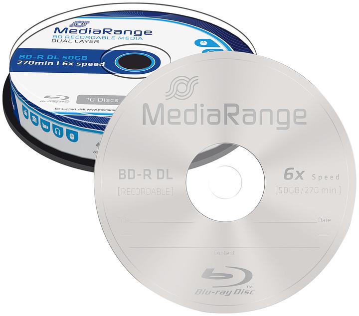 Image du produit MediaRange Blu-ray vierge BD-R double couche, broche de 10 pièces (10 x)