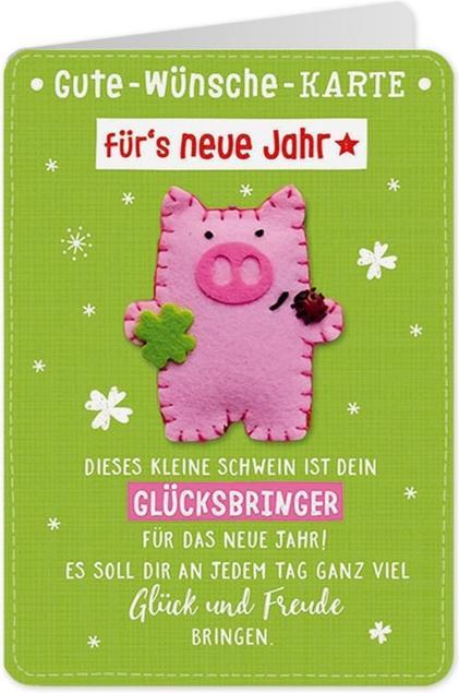 Produktbild Sheepworld Grusskarte - Gute-Wünsche-Karte für's neue Jahr - Glücksbringer (1 Stk.)