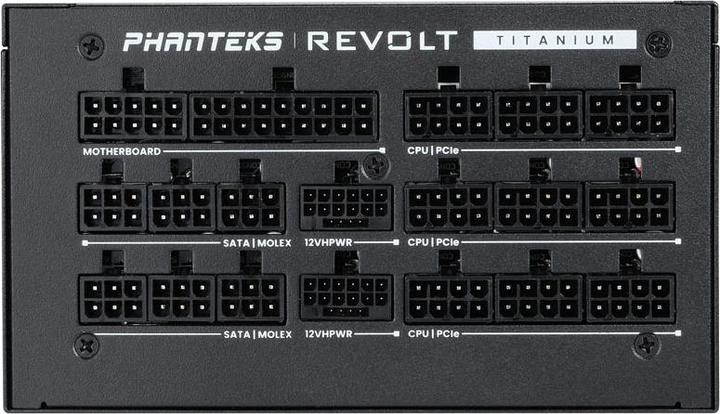 Actual product image Phanteks Revolt 1600W Titanium, ATX 3.0, PCIe 5.0, full modular - 1600 Watt, black (1600 W)