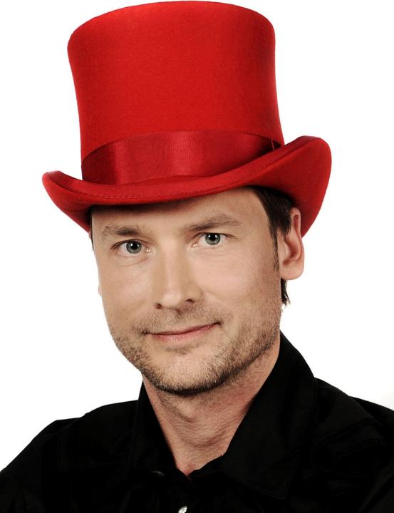 Actual product image Thetru Steampunk Zylinder Hut rot für Karneval Halloween