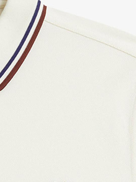 Actual product image Fred Perry Twin Tipped Polo Shirt Short Sleeve Ecru (XXL)