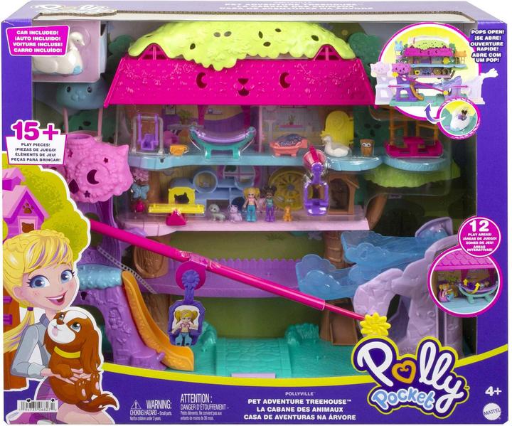 Actual product image Polly Pocket Pollyville animal party tree house