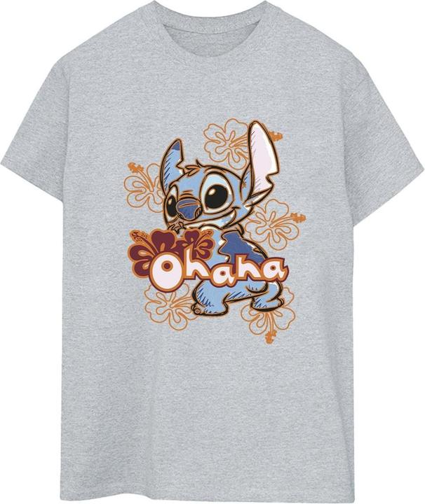Produktbild Disney Lilo And Stitch Ohana Orange Hibiscus TShirt (S)