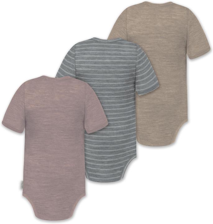 Immagine prodotto Normani Set di 3 body baby merino a maniche corte "Tihoi" - 9319 (68)