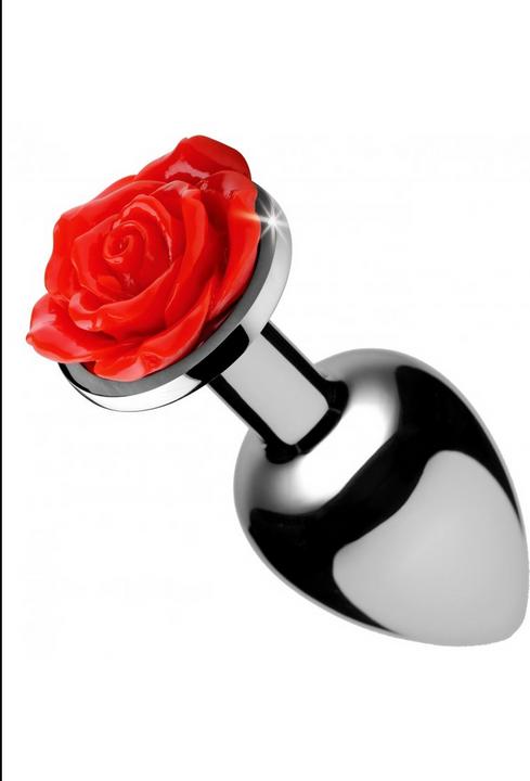 XR Brands Red Rose Butt Plug