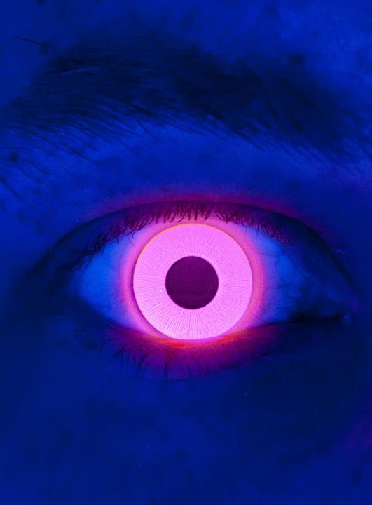 Actual product image Metamorph Rote UV Teufel Jahreslinsen Faschings Kontaktlinsen (Yellow)