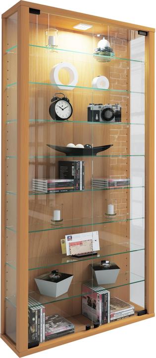 Productafbeelding VCM Collectie Wandvitrine Hout Glas Vitrosa Maxi (59 x 18 x 114 cm)