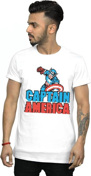 Actual product image Mens Captain America Pixelated T-Shirt (L)