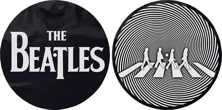 Immagine prodotto The Beatles Crossing Silhouettes Logo Drop T Tappetino per Tavolo Girevole Misura Confezione 2 (Giradischi)
