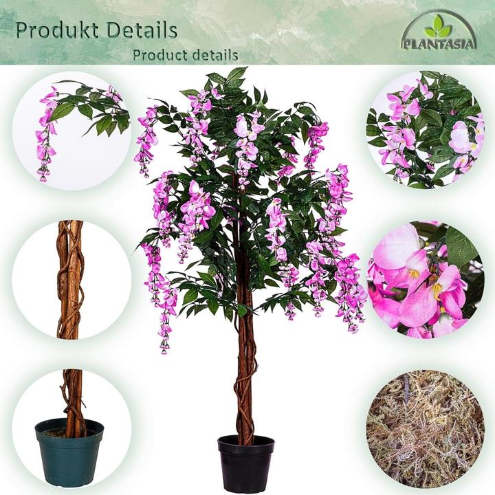 Image du produit Plantasia Arbre artificiel glycine jaune 120 cm (120 cm)