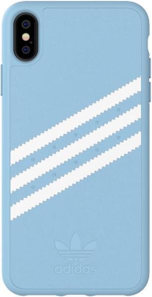 Immagine prodotto adidas Custodia modellata in PU scamosciata blu chiaro/bianco (Apple iPhone XS Max)