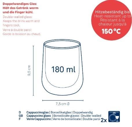 Image du produit Kela Verre Cappuccino Fontana lot (2 x)