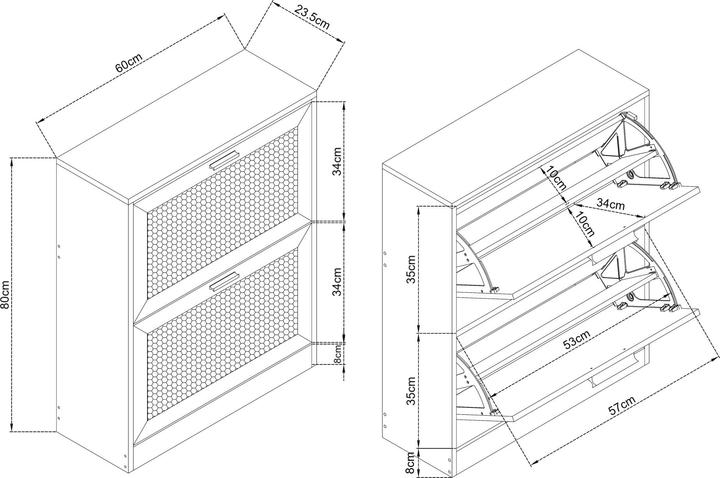 Produktbild En.Casa Buxton (60 x 23.5 x 80 cm)