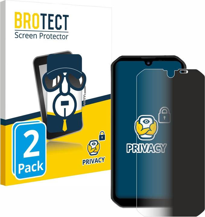 Actual product image BROTECT Anti-spy privacy film Blue light protection film (2 Piece, Blackview BV9900 Pro)