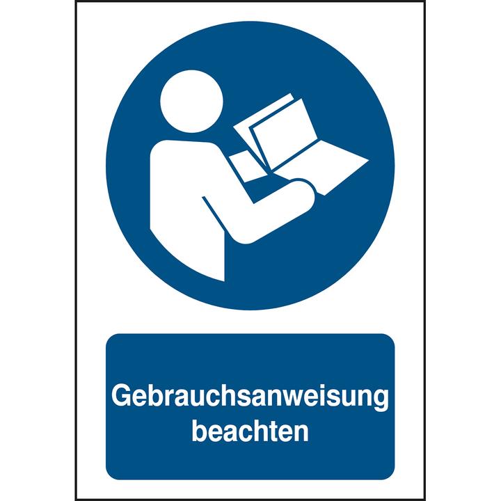 Productafbeelding Brady B-862, Toughwash verplicht bord, M002 - Volg gebruiksaanwijzing, polyester, wit op blauw