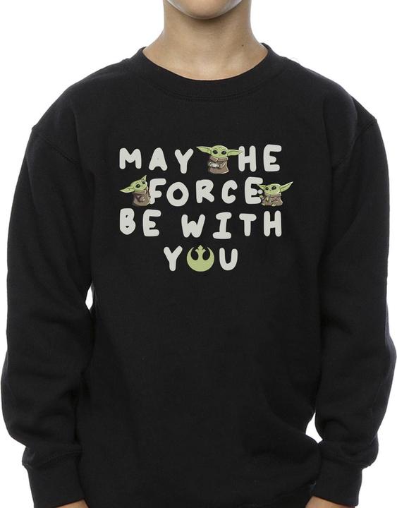 Produktbild Star Wars The Mandalorian Grogu May The Force Be With You Sweatshirt Jungen (128)