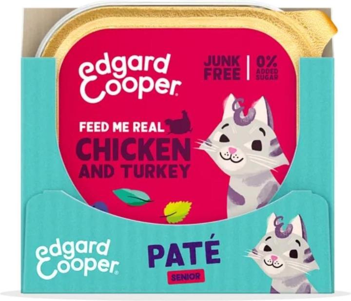 Image du produit Edgard & Cooper Edgard Cooper - Cat Senior Vetfood Paté - Chicken/Turkey - 85g (Senior, 85 g)