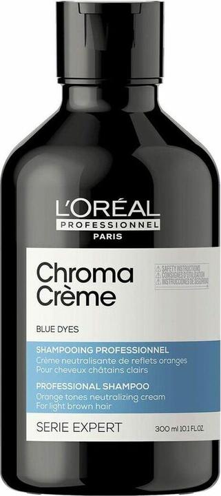 Actual product image L'Oréal Professionnel CHROMA CRÈME blue dyes professional shampoo 300 ml (300 ml, Liquid shampoo)