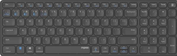 Actual product image Rapoo keyboard MULTIMODE E9700M BLADE Wireless keyboard, 2.4GHz (US, Wireless)