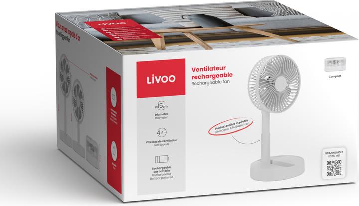 Produktbild Livoo Wiederaufladbarer Tischventilator
