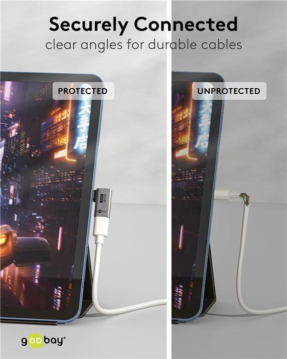 Produktbild Goobay USB-C-Adapter horizontal 90°, USB4 (240 W)