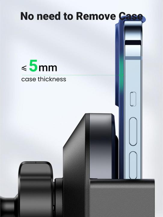 Immagine prodotto Ugreen Supporto per auto per griglia di ventilazione con ricarica induttiva CD256 (argento)