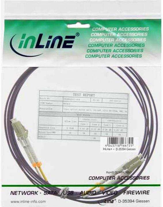 Actual product image InLine Fiber optic duplex cable LC/LC 50/125um OM4 25m (CAT6, 25 m)