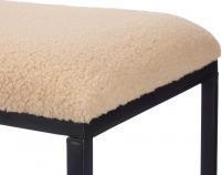 Image du produit Giftdecor banc en peau de mouton beige (81 cm)