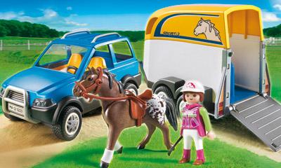 Actual product image Playmobil Car with horse trailer (5223)