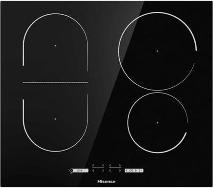 Actual product image Hisense I6433CB7 Black Built-in hob 59.5 cm Induction hob 4 Cooker(s)