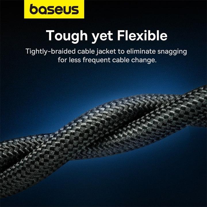 Produktbild Baseus Braided network cable cat.7 Ethernet RJ45, 10Gbps, 20m (black) (S/FTP, CAT7, 20 m)