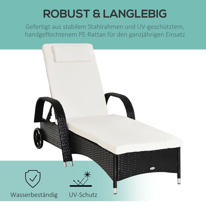 Image du produit Outsunny Chaise longue de jardin (200 cm)