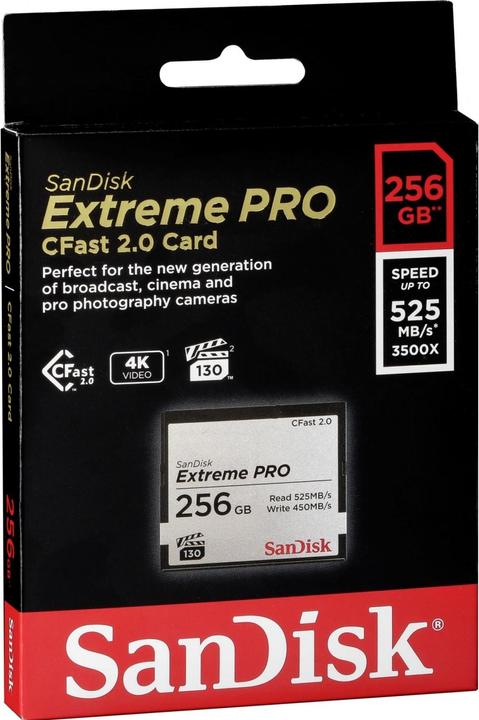 Actual product image SanDisk Cfast Card Extreme PRO (256 GB, CFast 2.0)