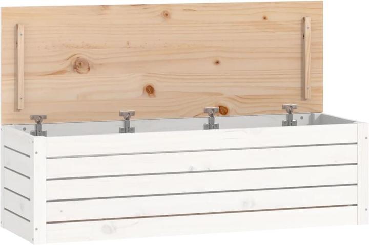 Actual product image VidaXL Truhe Weiss 109x36,5x33 cm Massivholz Kiefer,Farbe