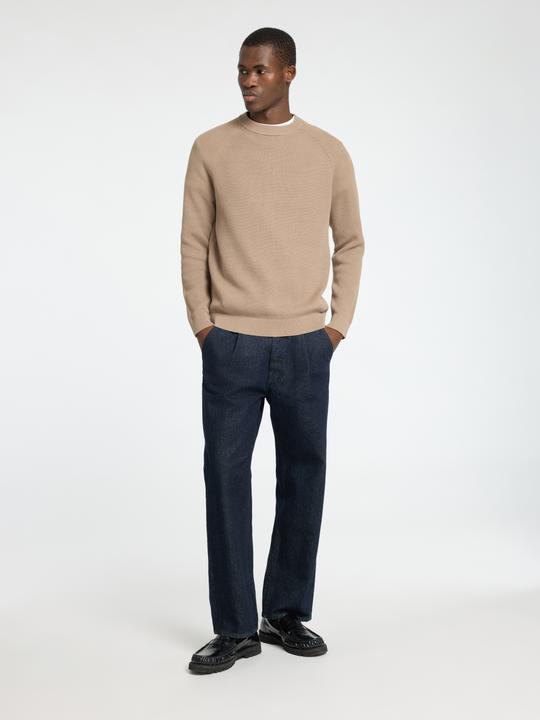 Actual product image Selected Homme 100% cotton jumper with round neckline (XL)