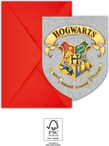 Actual product image Procos Invitations Harry Potter FSC (6 pcs.)