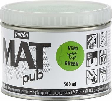 Actual product image Pebeo Acrylic Mat Pub (Light green, 500 ml)